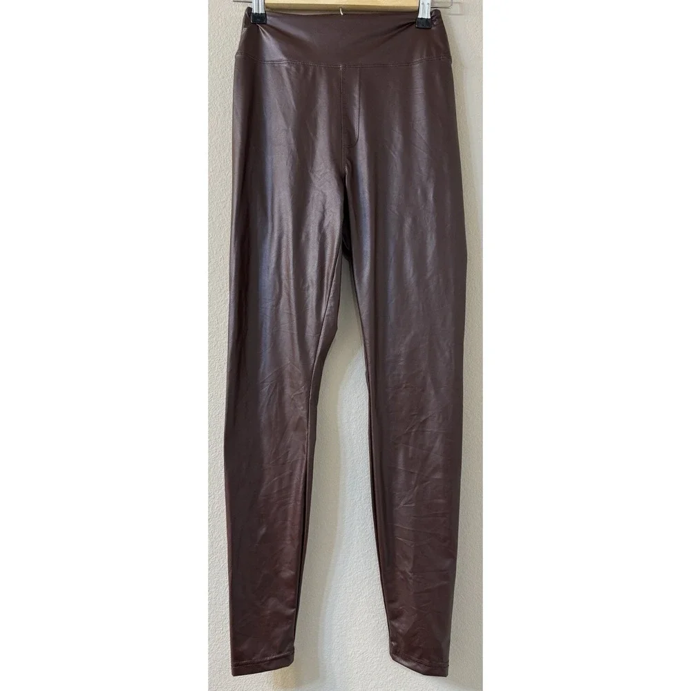 OFFLINE BY AERIE REAL LUXE FAUX LEATHER LEGGING Dark Maple M Granola‎ Girl